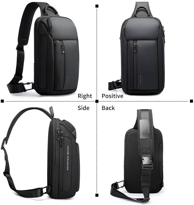 BANGE Men's Crossbody Backpack - Waterproof Shoulder Bag for Travel, Hiking & Daily Commute