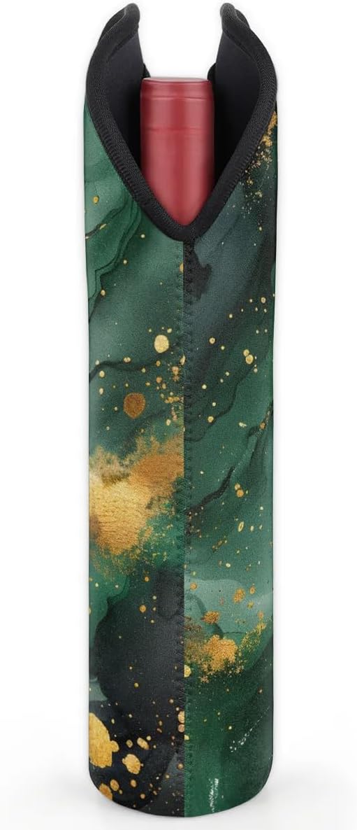 Wine Carrier Tote Personalized Bag for 2 Bottles - Neoprene Wine Bottle Holder with Carry Handle, Wine Protective Bag Insulated Bag Beer Cans Water Bottle Holder for Travel Picnic,Style16