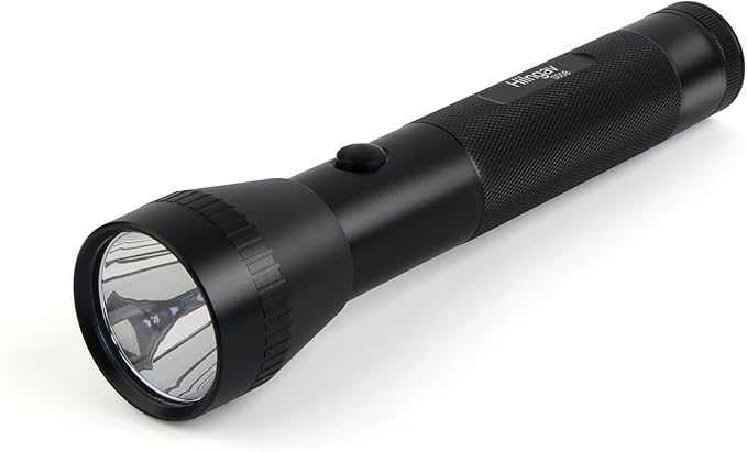 Heavy Duty 2-Cell D Battery LED Big Flashlights, High Lumens, Single Mode, Aluminum, Rugged Metal Flashlight for Outdoors and Emergency Power Outages (1 Pack)