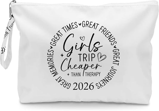 Fokongna Girls Trip White Wet Dry Bag Beach Gym Swimsuit Toiletry Travel Essentials Women Adults