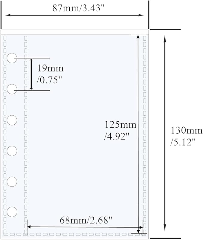 40 Sheets A7 Binder Sleeves Clear Page Protectors 2.6''x4.9'' 1 Pocket Plastic Photo Album Refill for 6 Ring Binder Cards Cash Photocards