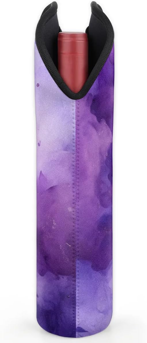 Wine Carrier Tote Personalized Bag for 2 Bottles - Neoprene Wine Bottle Holder with Carry Handle, Wine Protective Bag Insulated Bag Beer Cans Water Bottle Holder for Travel Picnic,Style9