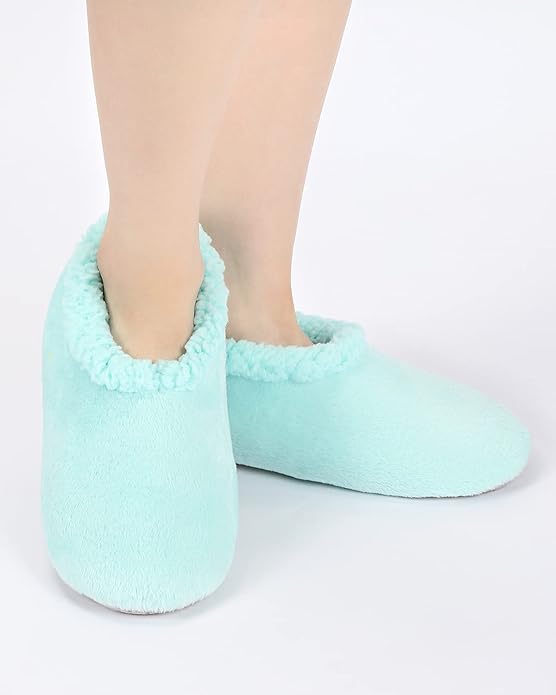 Panda Bros Slipper Socks for Women Grippers, Fuzzy Cozy Fleece Slipper Socks, Soft, Warm House Slippers