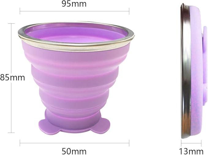 Collapsible Cup - Small Silicone Foldable Cup-Expandable Folding Drinking Cup -Reusable Portable Mugs Cup For Travel, Camping, Hiking, Survival, Picnic, Beach, Holiday Vacation, Outdoor Sports