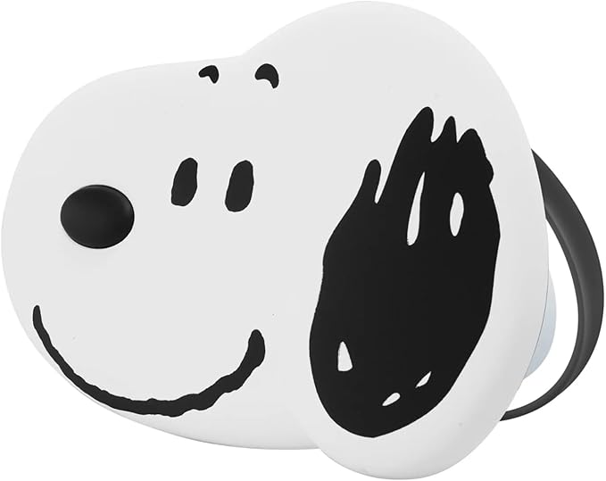 Impressions Vanity Peanuts SNOOPY LED Compact Mirror with Top 3x Magnified Mirror, Peanuts SNOOPY Figural Shape Makeup Mirror with Adjustable Tri Tone Brightness, Soft Touch Sensor Small Vanity Mirror