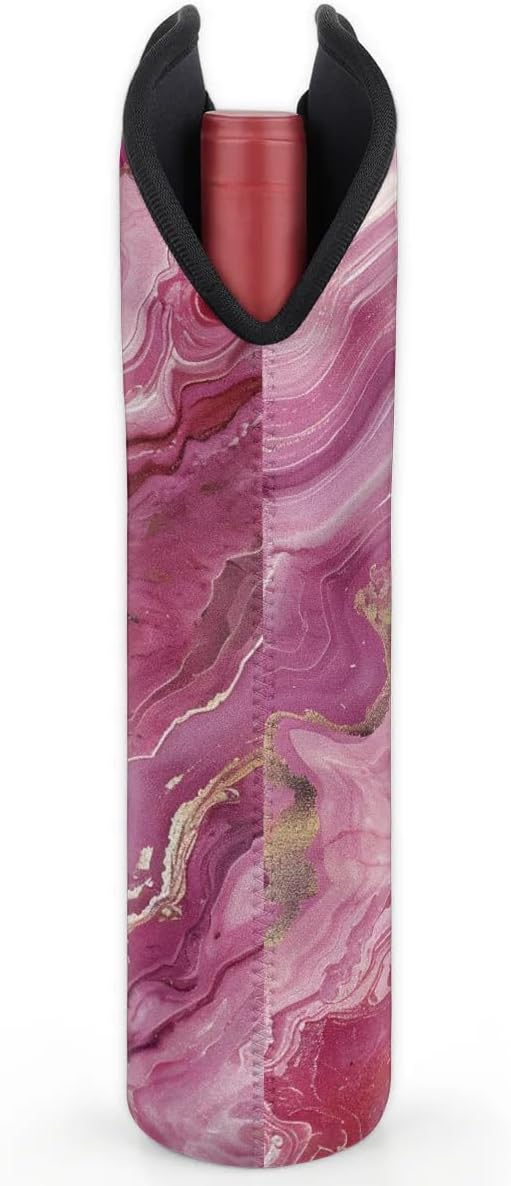 Wine Carrier Tote Personalized Bag for 2 Bottles - Neoprene Wine Bottle Holder with Carry Handle, Wine Protective Bag Insulated Bag Beer Cans Water Bottle Holder for Travel Picnic,Style11