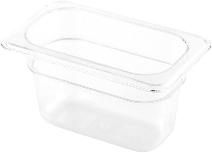 Restaurantware-4 Inch Deep Food Pans, 10 1/9 Size Commercial Food Storage Container - Freezable, Break-Resistant, Clear Plastic Cold Pans, Dishwashable, For Kitchens, Restaurants, Or Cafeterias