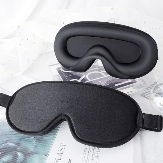 Sleep mask,Silky Touch with Soft Foam, Comfortable, Breathable,Offers Full Coverage,Flat on Your eyelids by Glory