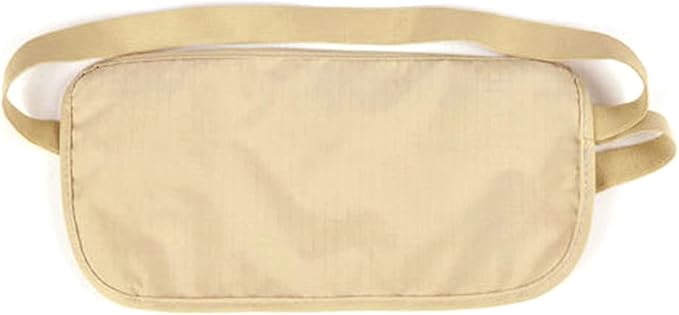 Thin Profile Money Belt Secure Travel Belt Bag Hidden Blocking Wallets Anti-Theft Passport Pouch Pack Small Travel Wall
