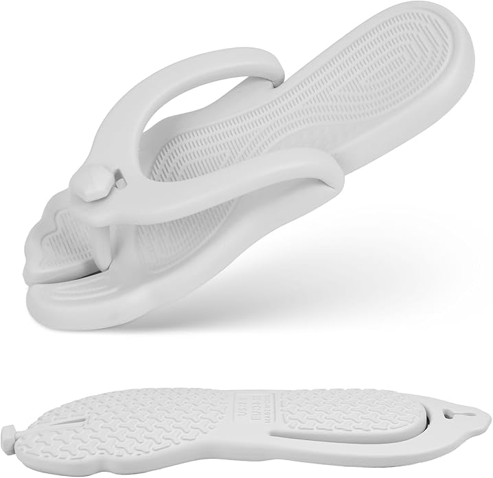 Rosoz Flip Flops for Women Men Foldable Travel Slippers Lightweight Shower Shoes Non-Slip Quick-Dry Bathroom Camp Beach Sandals
