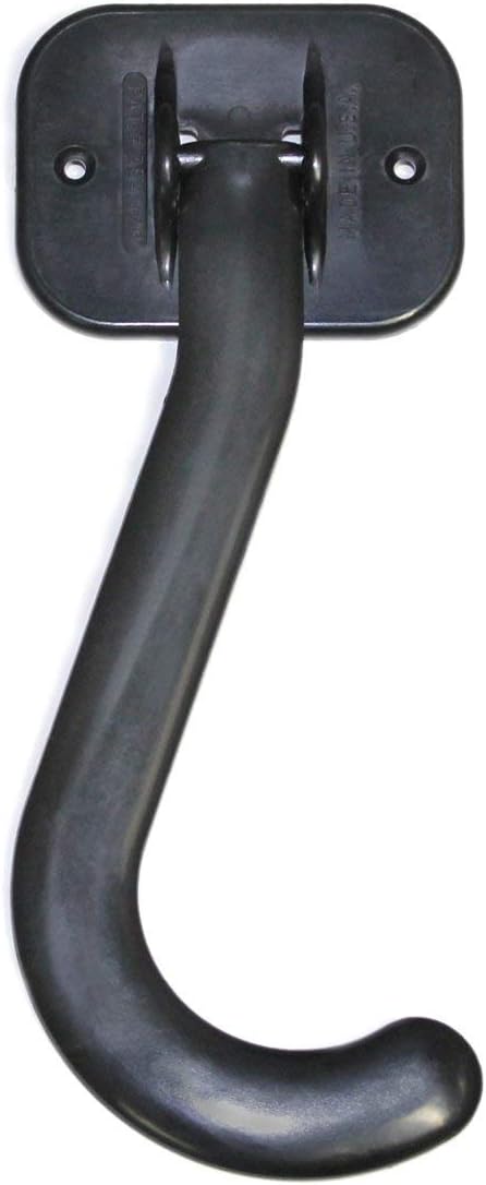 Gadjit Banana Hook Under Cabinet Hanger Ripens Bananas with Less Bruises, Folds up Out of Sight When Not in Use, Saves Countertop Space, Self-Adhesive + Pre-drilled Screw Holes (Black)