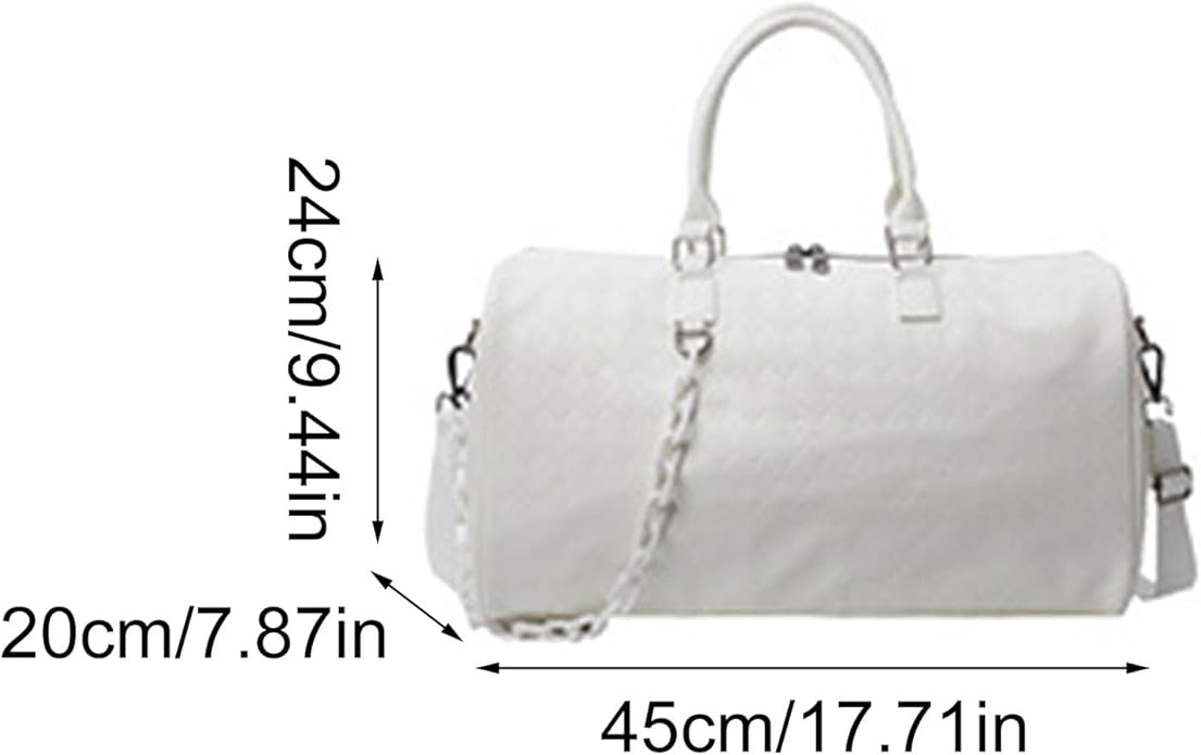 Gym Bag Large Capacity Travel Bag Fashionable Fitness Bag PU Leather Overnight Bag Weekends Bag Hospital Bag for Daily