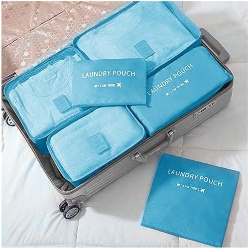Portable Packing Cubes - Perfect Luggage Organizer Bags, Packing Cubes for Suitcases, Compression Packing Cubes, Travel Bags Organizer for Luggage, Luxurious Travel Cubes, Blue