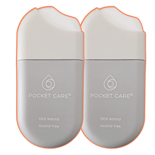 POCKET CARE | 2 Pack Gum scented Hand Cleanser Moisturizing Spray 1 Fl OZ- for Hands | Organic | Travel Size - Travel Accessories | 100% natural