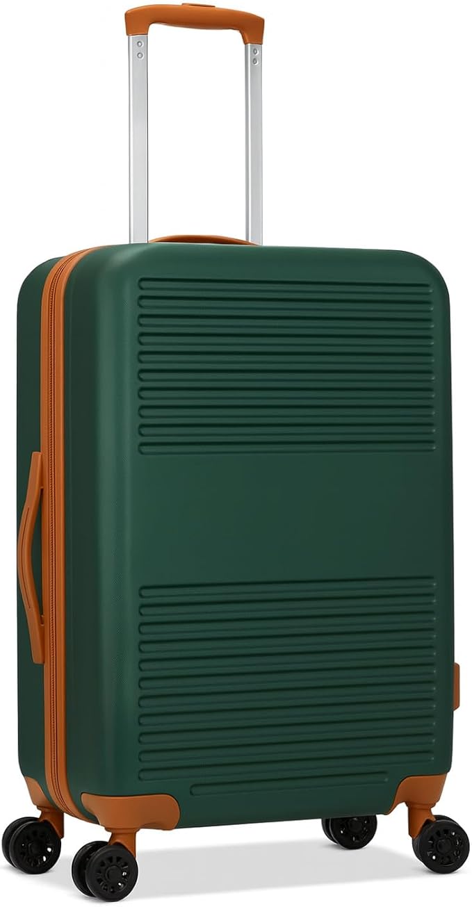 World Traveler Garland Lightweight Hardside 24-Inch Expandable Spinner Luggage with TSA Lock - Green