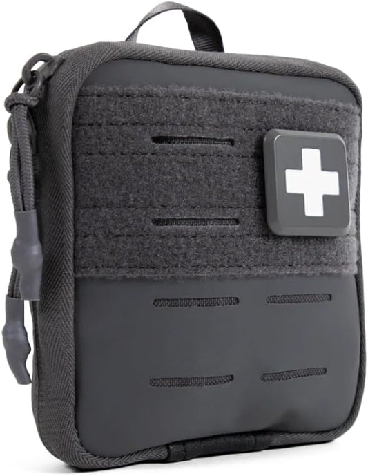 MY MEDIC Everyday Carry First Aid Kit - Emergency Survival Essentials, Medical Supplies & Accessories Bag for Travel Car, Home, Boat, Camper or Backpack - Gray