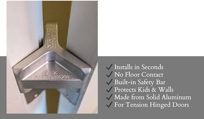 iDoorStop Commercial Door Stop - Patented Design with Safety Bar | Ideal for Hotels, Hospitals, Offices, Schools | Door Stop Exclusively for Tension Hinged Doors