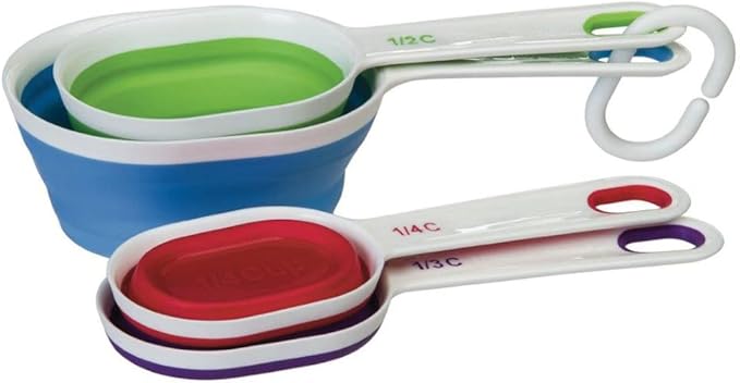 Progressive International Prepworks by Progressive BA-545 Collapsible Measuring Cups - Set of 5, Space Saving Collapsible, Great For Narrow Containers