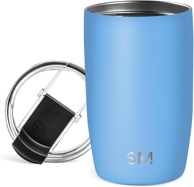 Simple Modern Travel Coffee Mug Tumbler with Flip Lid | Reusable Insulated Stainless Steel Cold Brew Iced Coffee Cup Thermos | Gifts for Women Men Him Her | Voyager Collection | 12oz | Snow Day