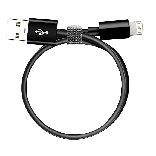 Short IPhone 14 Car Carplay Cable, 20 inch USB A to Lightning Cable for iPhone 14, 14 pro max,14 Plus,SE 2nd/13/12/11/Xs/XR, iPad 4/5/6/7/ 8, Mini 2/3/4/5, Air 2/3 Charger Cord, Car Charging Cable