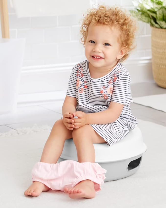 Skip Hop Go Time Multi-Stage 3 in 1 Potty Seat, White/Grey