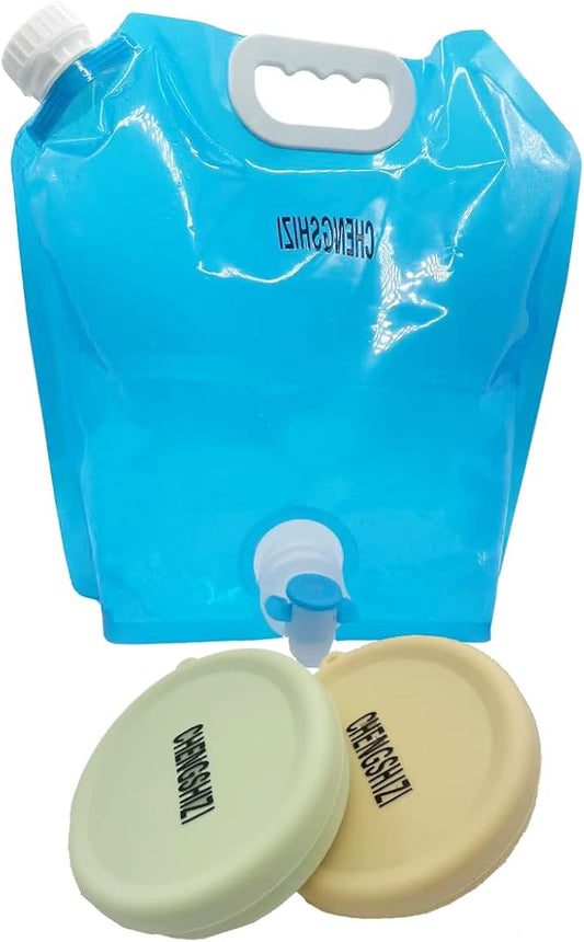 3 pcs Collapsible water bag and Cups for Camping, Hiking, Travel, Fishing Party - Portable Reusable Folding Food Grade water Cups and bag