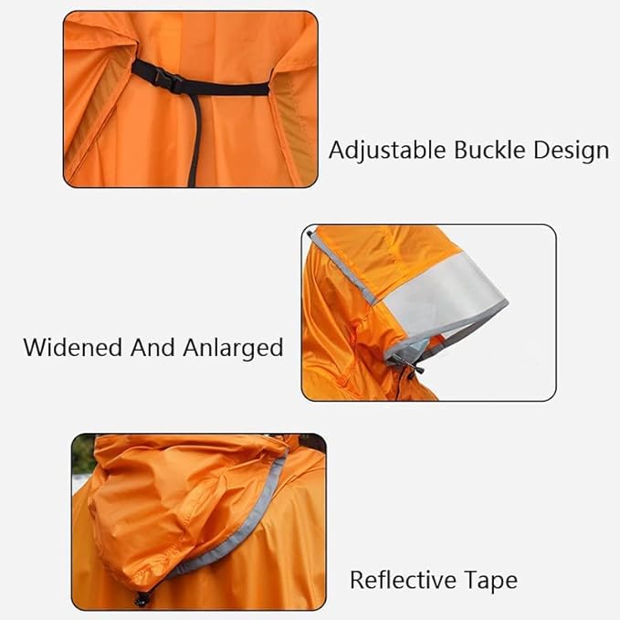 YDYJKI Hooded Rain Poncho Waterproof Raincoat Jacket for Men Women Adults,Lightweight Waterproof Rain Gear