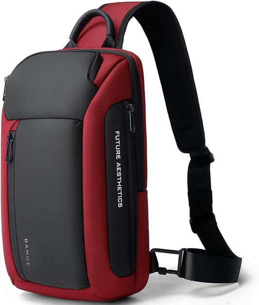 BANGE Men's Crossbody Backpack - Waterproof Shoulder Bag for Travel, Hiking & Daily Commute