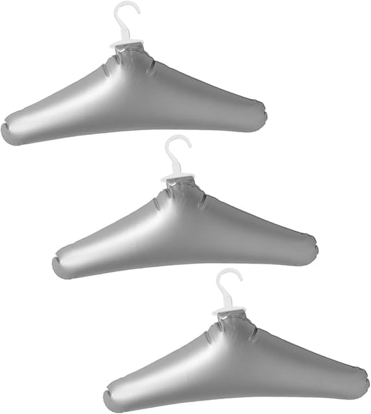 Healifty Portable Foldable PVC Inflatable Clothes Hangers Hotel Travel Space-Saver Anti-Wrinkle for Home Outdoor