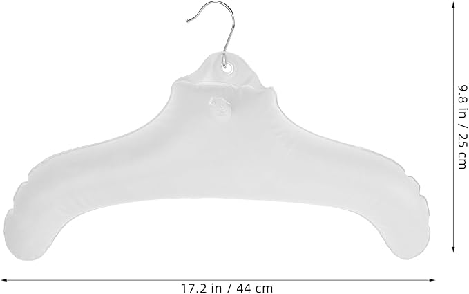 BESTOYARD Inflatable Clothes Hanger for Travel - Portable PVC Blow up Hanger for Drying Wet Clothes and Space-Saving Closet Organization Compact Folding Design 3 Pack