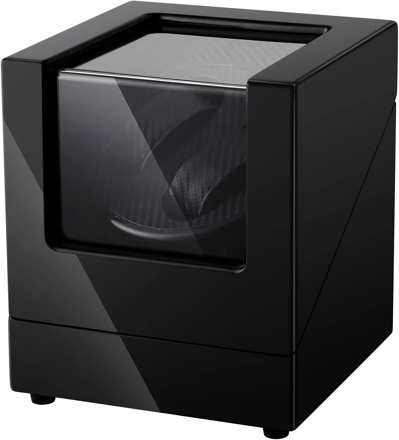 Uten Automatic Double Watch Winder Box, Luxury Wooden Storage Case for Mechanical Watch Winder with Quiet Motor 5 Rotation Mode, Black.