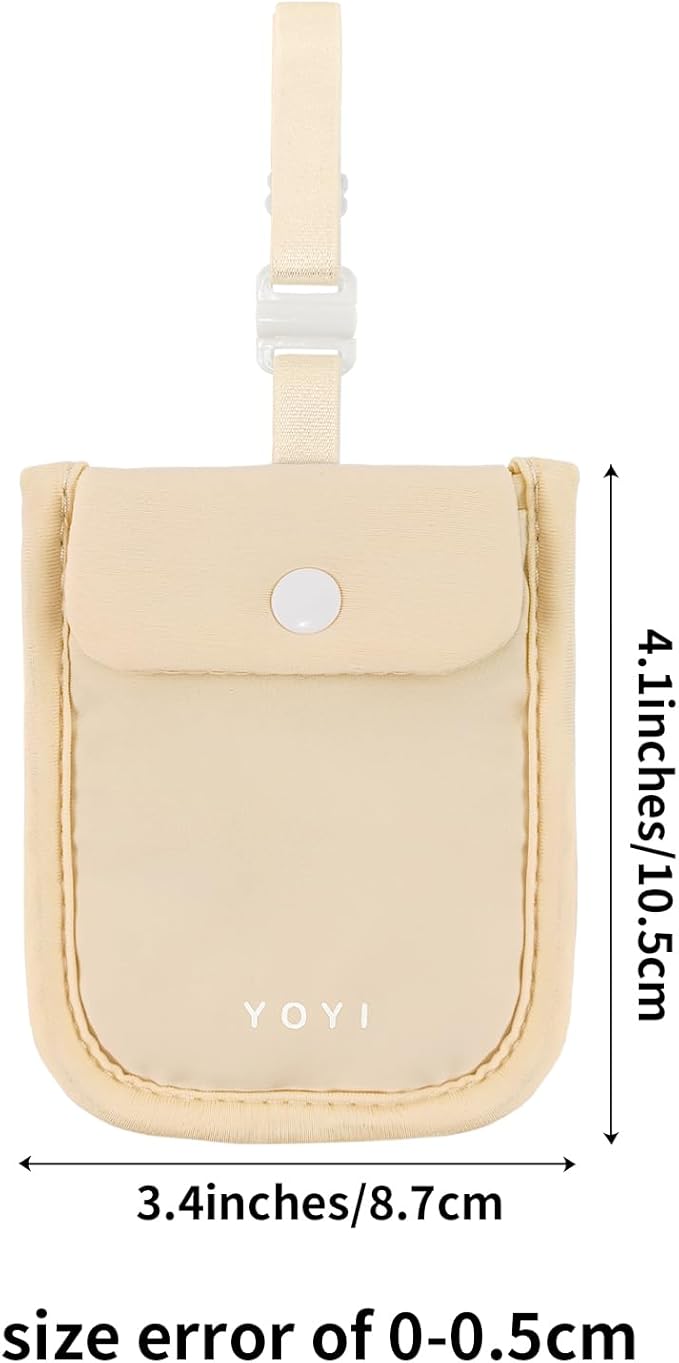 YOYI YOYI RFID Undercover Bra Wallet,Hidden Travel Pouch,Secret Stash Pocket - Credit Cards & Money & Valuables with Adjustable,Elastic Strap Suitable for All Bra Sizes