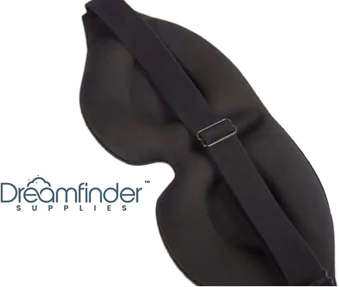3D Sleep Mask for Side Sleepers, Blackout Eye Mask for Sleeping Women & Men, Zero Pressure Eye Cups, CPAP Friendly, Soft Adjustable Light Blocking Mask (Black)