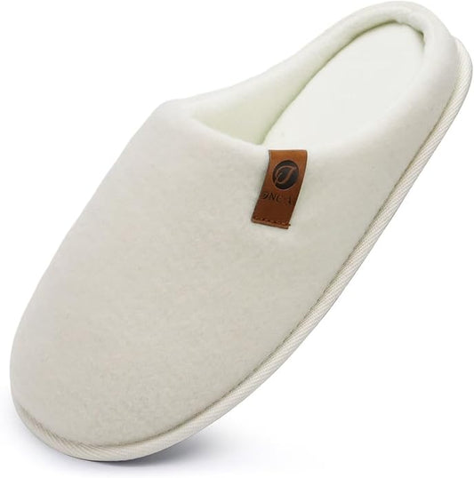 ONCAI Men's House Slippers Memory Foam Slip-On Warm Cozy Scuff Home Bedroom Shoes with Indoor/Outdoor Rubber Soles US Size 7-15