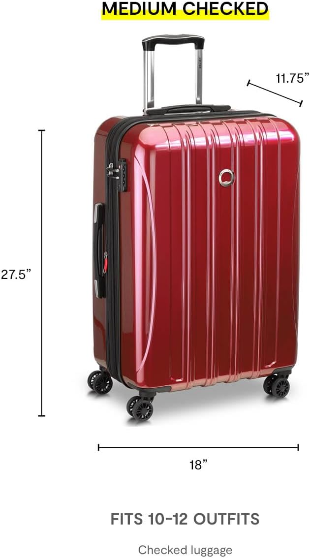 DELSEY PARIS Helium Aero Hardside Expandable Luggage with Spinner Wheels, Orion Blue, 3-Piece Set (21/24/28)