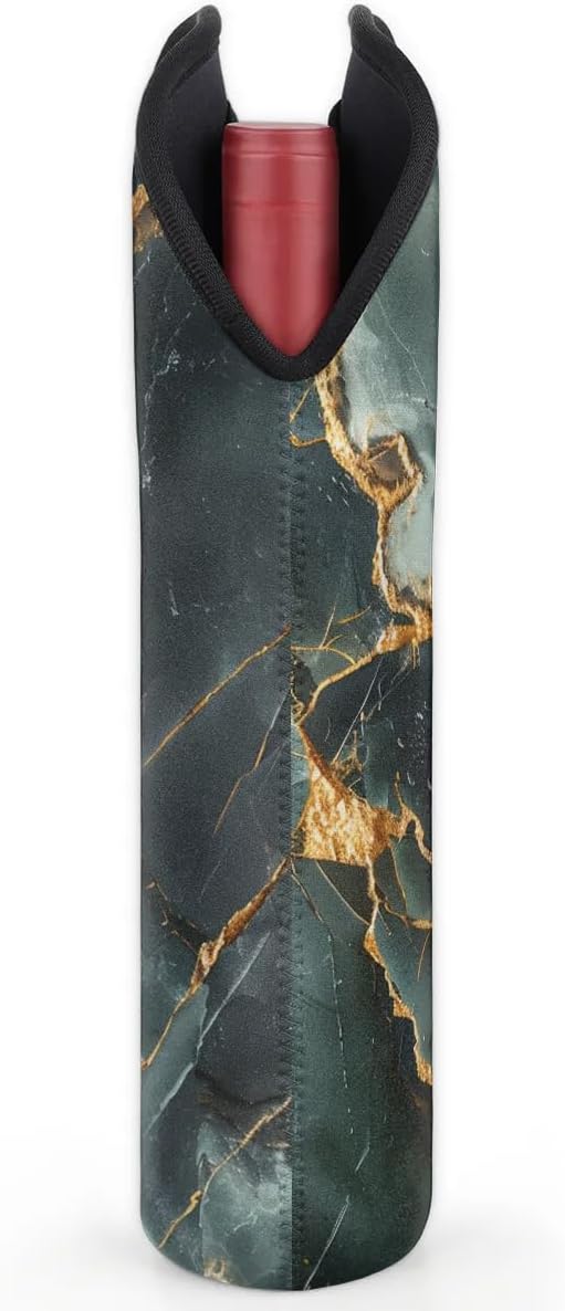 Wine Carrier Tote Personalized Bag for 2 Bottles - Neoprene Wine Bottle Holder with Carry Handle, Wine Protective Bag Insulated Bag Beer Cans Water Bottle Holder for Travel Picnic,Style19