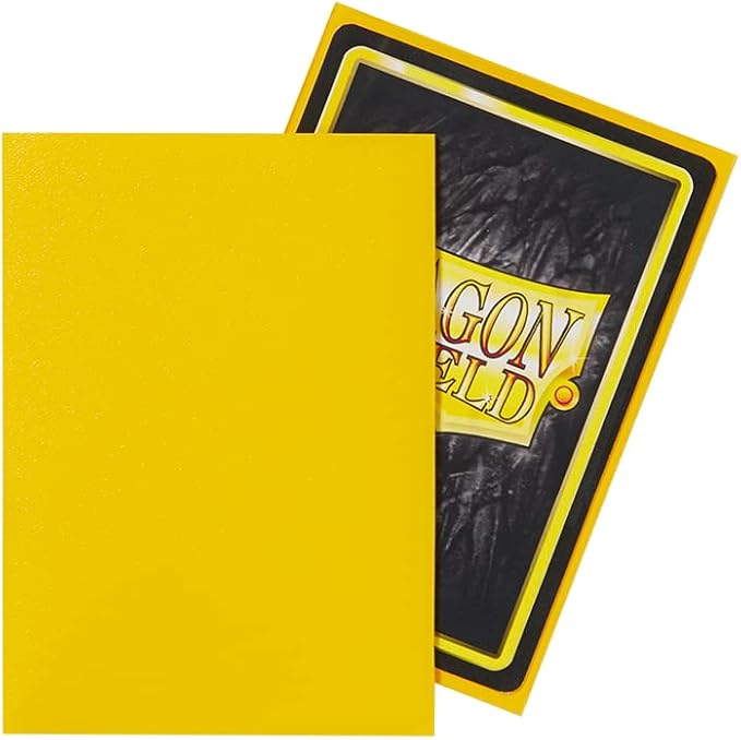 Dragon Shield | Standard Size Card Matte Sleeves | 100 CT - Smooth & Tough Premium TCG Sleeves | Compatible with Pokemon, Flesh & Blood, One Piece & Magic the Gathering | Yellow