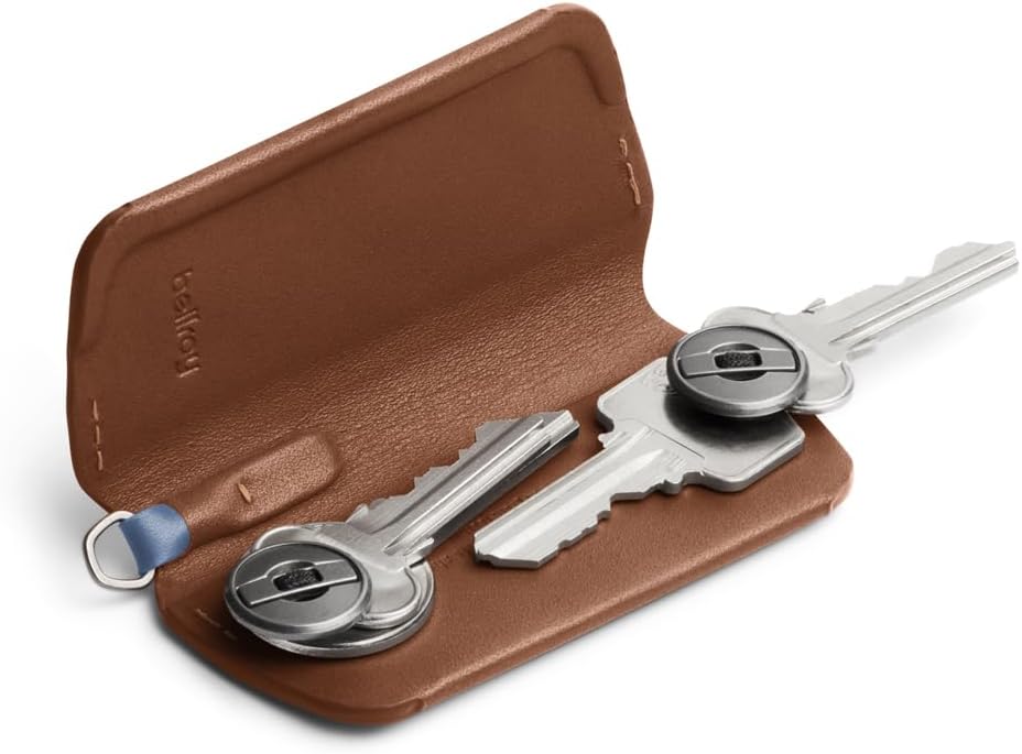 Bellroy Key Cover Plus – Third Edition (Leather Key Holder, Holds 4 – 8 Keys) - Hazelnut