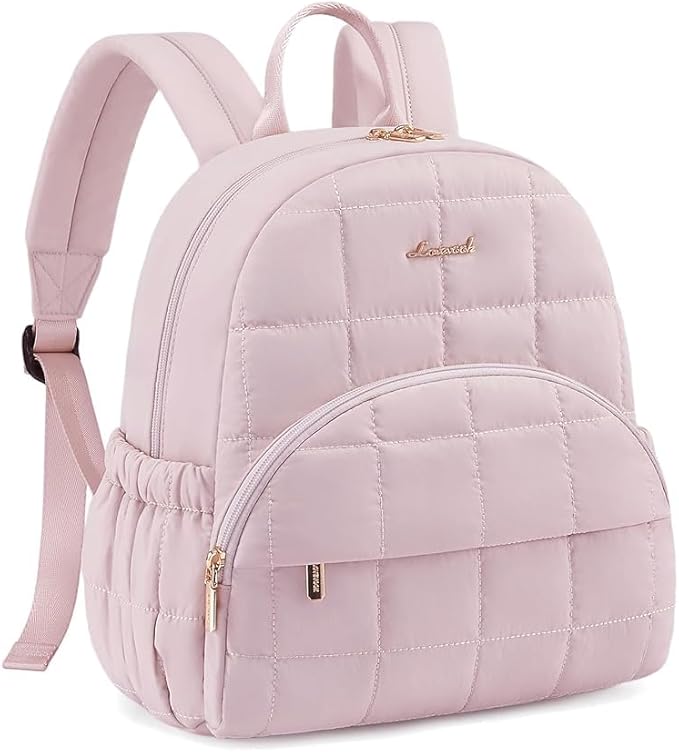 LOVEVOOK Small Backpack Purse for Women, Mini Puffer Backpack with Anti-theft Pocket, Lightweight Quilted Casual Daypack for Daily Work & Travel