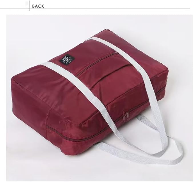 Large Capacity Travel Bag,Oxford Storage Bag, Clothing Storage Bag, Home and Travel, Multifunctional Sports Shoulder Bag (Magenta, Large)