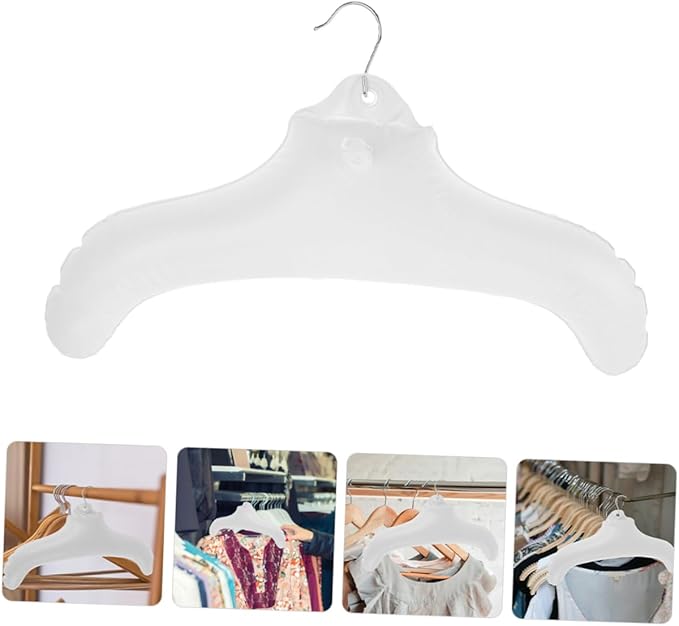 STOBAZA Inflatable Clothes Hanger Travel-Friendly Foldable Coat Holder for Storage and Drying Portable PVC Laundry Hanger for Camping and Outdoor Use