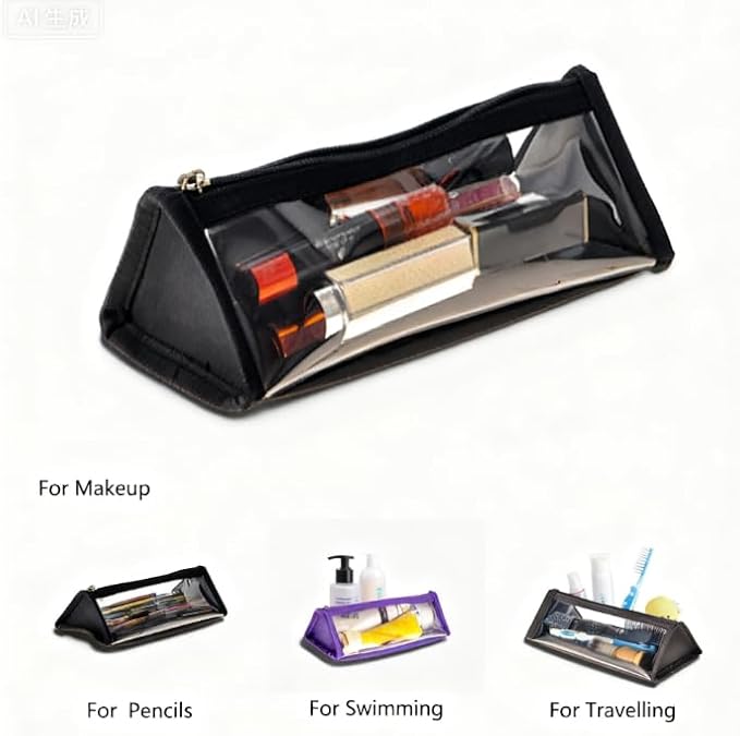 TSA Approved Toiletry Bag Carry On Travel See-through Black Foldable Baby Toy Travel Bag Brush Packing Organizer 3-1-1 Liquids Travel Package For Airport-4 pcs
