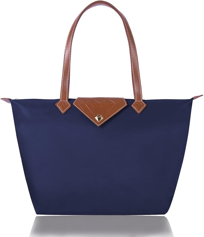 Women Tote Bag,Stylish Waterproof Nylon Ladies Shoulder Bag, Folding Beach Travel Bag for Work,Shopping, Large