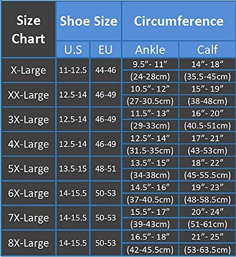 Plus Size Compression Knee High Socks, Wide Calf Extra Large for Men and Women, Comfortable Cotton