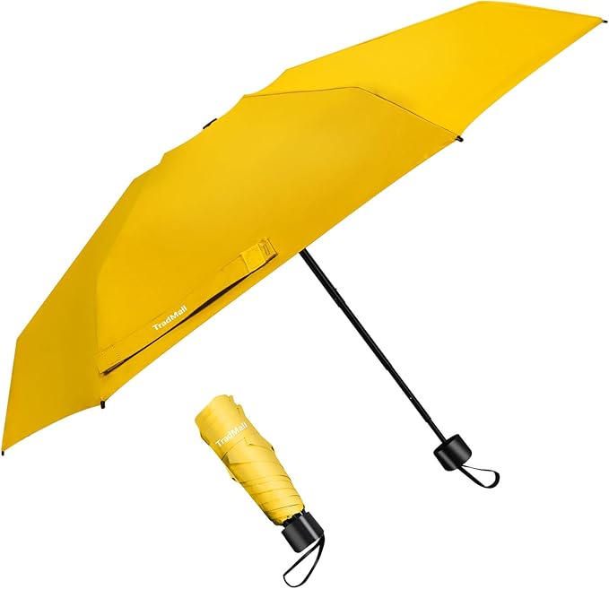 TradMall Mini Travel Umbrella, Portable Lightweight Compact Parasol with 95% UV Protection for Sun & Rain