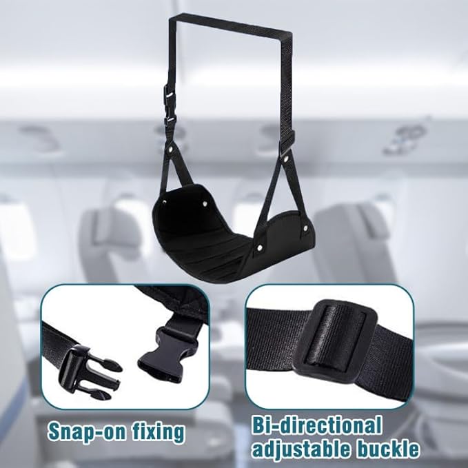 Portable Foot Hammock for air Travel,Airplane Foot Hammock Travel Essentials, Your Long-Haul Flight Must-Have for Relaxed, Comfortable Feet