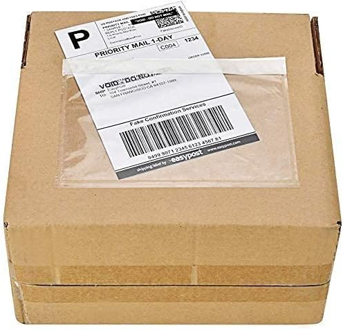 100 Pack-7.5x5.5 Packing List Mailing Envelopes Shipping Envelopes Packing List Clear Adhesive Shipping Label Sleeves Shipping Supplies for Small Businesses