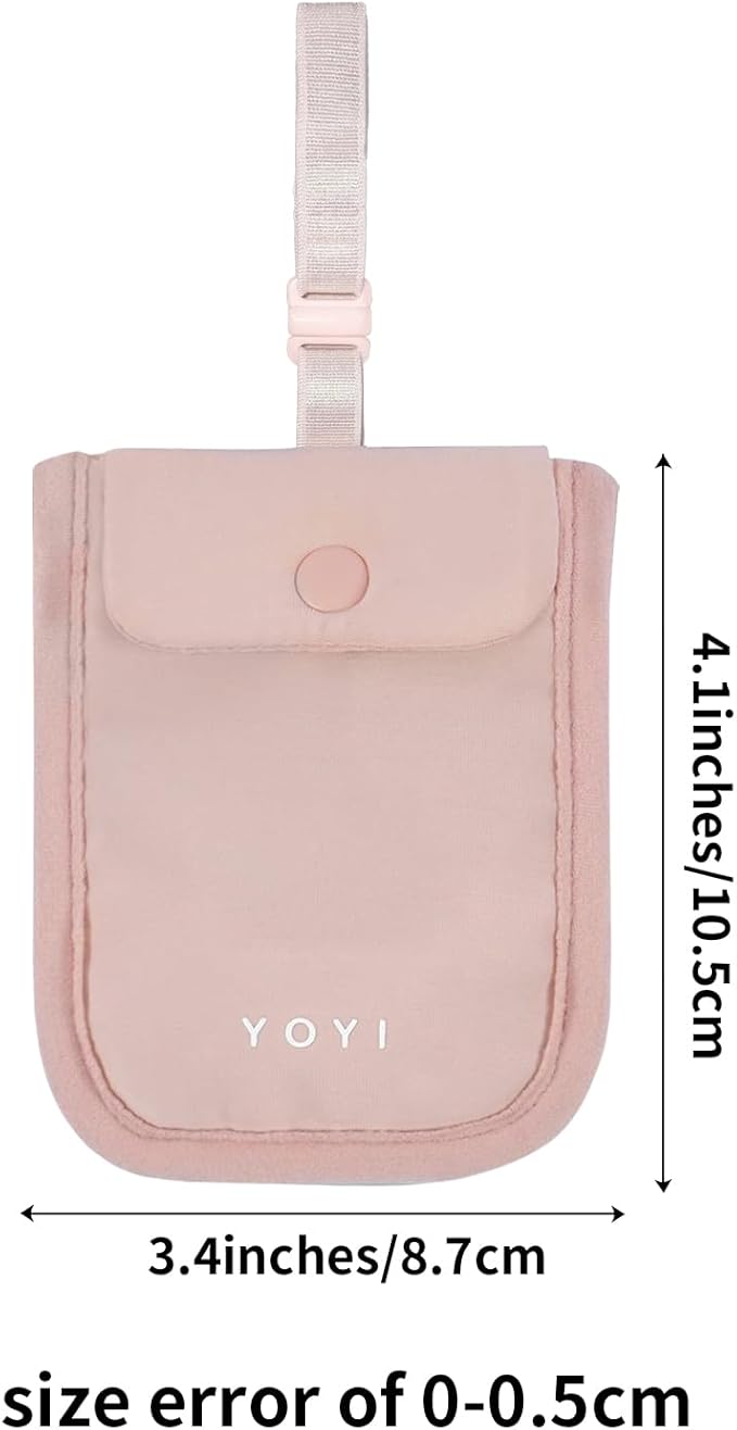 YOYI YOYI RFID Undercover Bra Wallet,Hidden Travel Pouch,Secret Stash Pocket - Credit Cards & Money & Valuables with Adjustable,Elastic Strap Suitable for All Bra Sizes