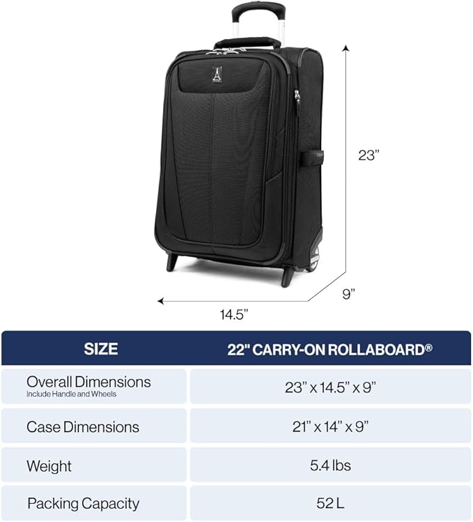 Travelpro Maxlite 5 Softside Expandable Upright 2 Wheel Carry-on Luggage, Lightweight, 21-Inch - Champagne