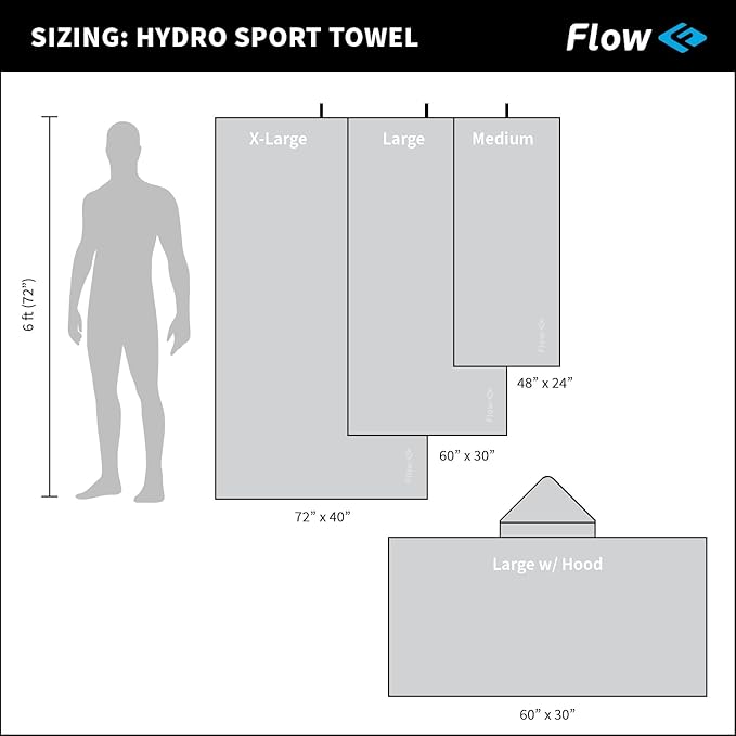 Flow Hydro Sport Towel - Microfiber Quick Dry Swimming Towels for Swim, Pool, Triathlon, and Other Water Sports in Medium, Large, Extra Large, and Hooded Sizes (Pink, Large w/Hood)